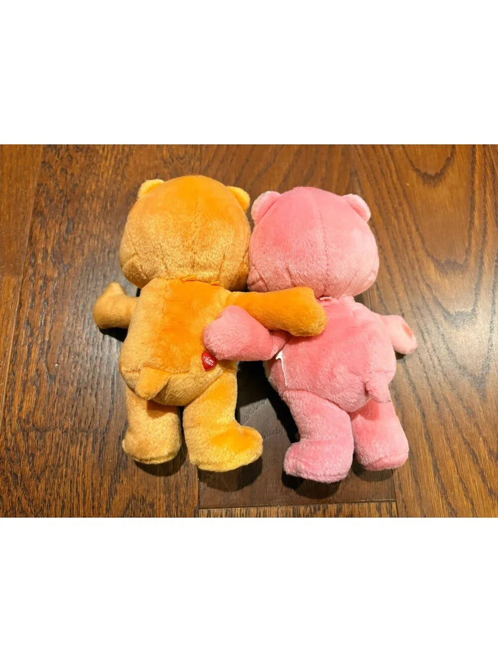 2002 Care Bears 20th Anniversary Tender Heart & Love A Lot Cuddle Pair Plush Toy